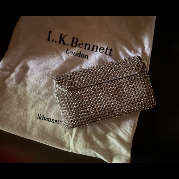 LK Bennett Mini Crystal Clutch, mint condition. Strap tucks inside. Dust bag. - Picture 2 of 5